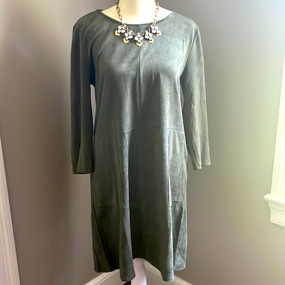 Altard State Suede Olive Green Dress